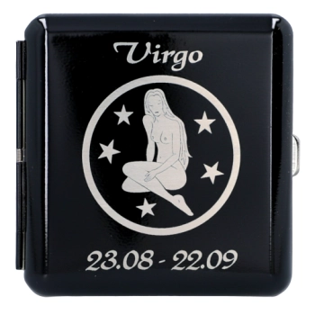 Elegancka Papierośnica z Grawerem Znaku Zodiaku Panna - Gentelo