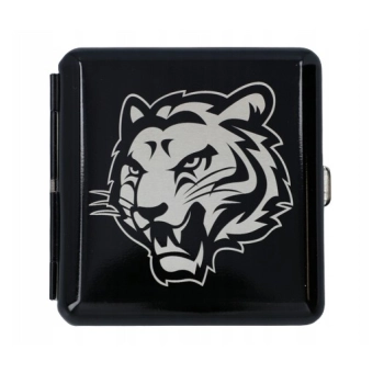 Papierośnica z Gotowym Grawerem Tygrysa Czarna Gentelo