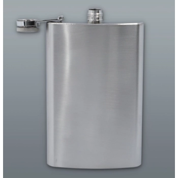 Metalowa Piersiówka Klasyczna Płaska Srebrna Stal Nierdzewna 300ml