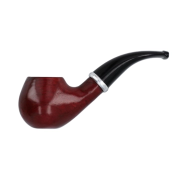 Fajka z Drewna Kauczukowego Gentelo w Etui Zamszowym, 12 cm
