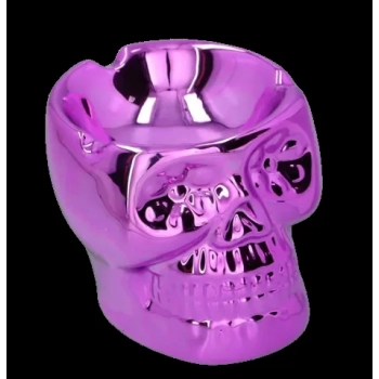 Fioletowa Otwarta Popielniczka w Kształcie Czaszki z Połyskiem Gentelo
