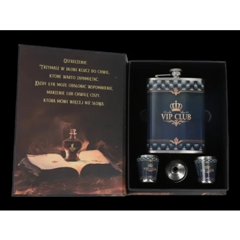 Elegancka Piersiówka 8 OZ ok. 240 ml VIP w Gustownym Opakowaniu Prezentowym