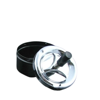 Metalowa Popielniczka Mała Okrągła Zamykana 9,5 cm