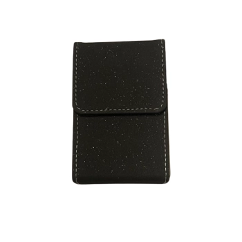 Czarne Pudełko Etui na Paczkę Papierosów z Kremowym Paskiem z Boku