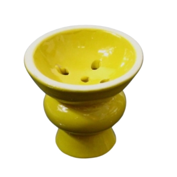 Cybuch do Shishy Hookah Bowl do Sziszy Ceramiczny Duży Żółty