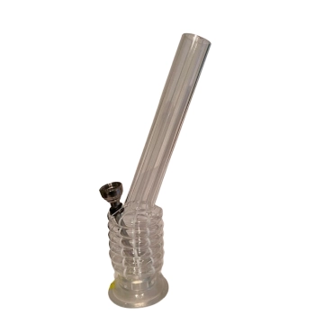 Akrylowe Bongo Przezroczyste w Białe Paski 21cm