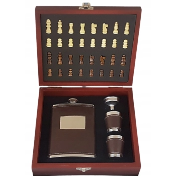 Zestaw Prezentowy Piersiówka+ Lejek + Szachy