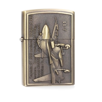 Złota Zapalniczka Benzynowa z Gotowym Grawerem Wojskowym Samolot xTech