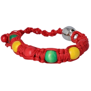 Czerwona Fajka Metalowa w Kształcie Bransoletki Lufka 28 cm Długości