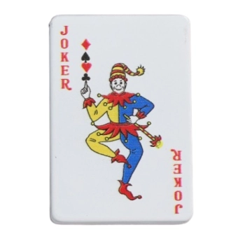 Biała Zapalniczka Żarowa Gazowa Metalowa w Kształcie Talii Kart Joker