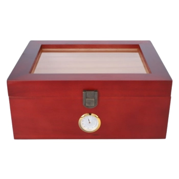 Humidor z Drewna Sosnowego Pojemnik do Przechowywania Cygar z Szybką