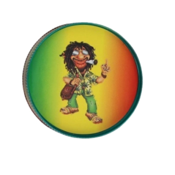 Grinder Młynek do Tytoniu „Rasta Traveller” – rastaman z torbą i gitarą