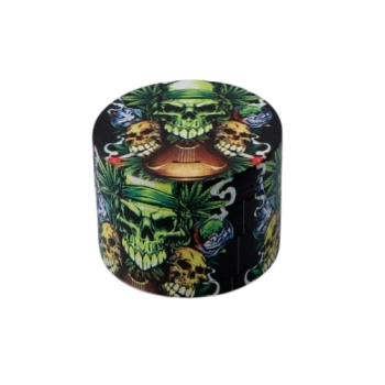 Grinder Młynek Piracka zielona czaszka, gitara i dwa mniejsze szkielety