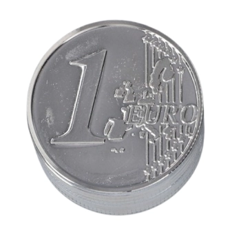 Młynek do Tytoniu Ziół Suszu CBD Grinder Crusher w Kształcie 1 euro Srebrny