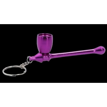 Fajka Metalowa Składana w Formie Breloka Mini do Kluczy Fioletowa