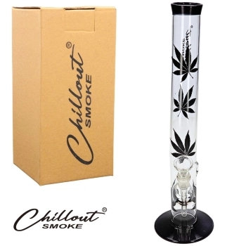 Klasyczne Bongo z Nadrukami Liści Marihuany Fajka Wodna Bonio 40 cm