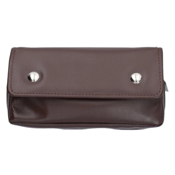 Pokrowiec na Fajkę Drewnianą Skórzane Etui z Kieszenią Brązowe