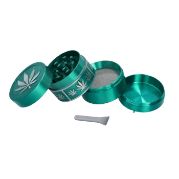 Zielony Grinder Młynek do Tytoniu Crusher Metalowy Chillout Smoke