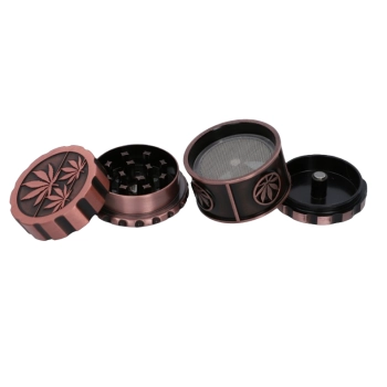 Ceglasty Młynek do Tytoniu Metalowy Grinder Crusher z Listkami Marihuany
