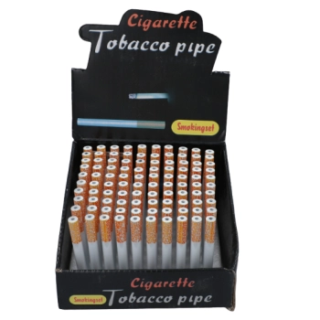 Fajka Metalowa w Kształcie Papierosa, Średnica 6 mm, Długość 7,5 cm