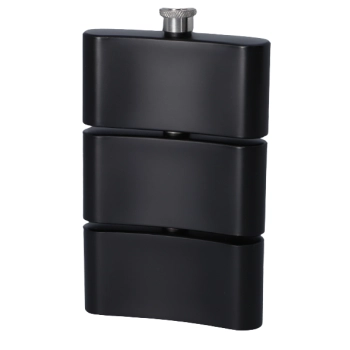 Elegancka Czarna Piersiówka 10oz z Nadrukiem - Gentelo