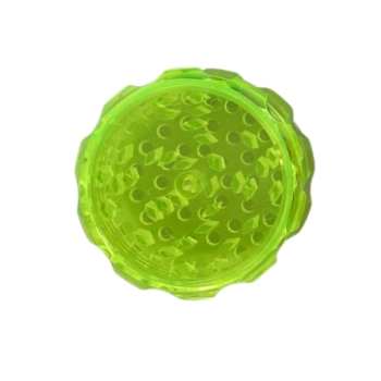 Elegancki Plastikowy Młynek do Suszu CBD Tytoniu 4-Częściowy Żółty