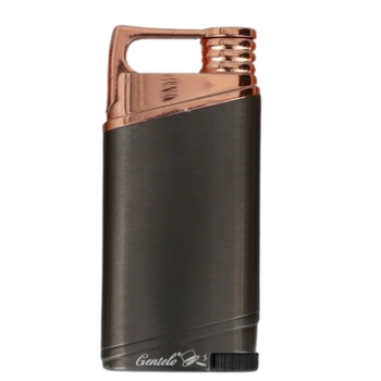 Czarna Zapalniczka Żarowa Gazowa Metalowa z Regulacją Płomienia Gentelo