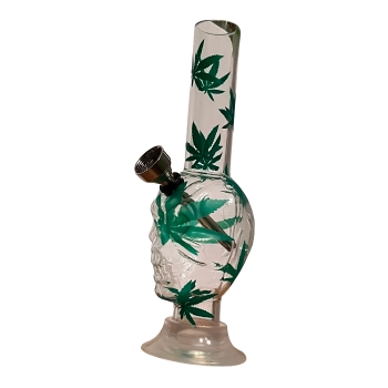 Bongo Akrylowe z Dzbankiem Czaszki - Przezroczyste, 16 cm