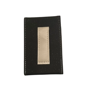 Czarne Pudełko Etui na Paczkę Papierosów z Kremowym Paskiem z Boku