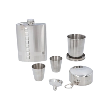 Zestaw Szachy + Piersiówka + Kubeczek Teleskopowy + Lejek + Kieliszki