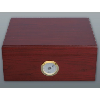 Profesjonalny Humidor Cedrowy W Brązowym Wykończeniu 22x26x11 Cm