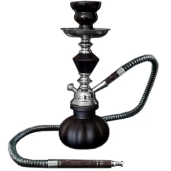Czarna Fajka Wodna Hookah Eldoro z Wężem i Akcesoriami 28,5 cm