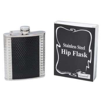 Piersiówka ze Stali Nierdzewnej w EkoSkórze Krokodyla 8 OZ ok. 240 ml