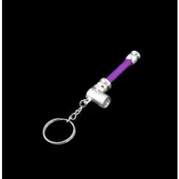 Fajka Metalowa Składana w Formie Breloka Mini do Kluczy Fioletowa