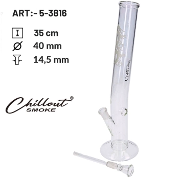 Bongo Szklane Chillout Smoke Wysokość 36 cm Fajka Wodna Tribal 14,5 mm