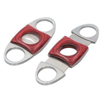 Srebrna Metalowa Obcinarka Do Cygara w Eleganckim Opakowaniu Prezentowym