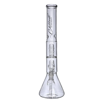 Bongo Szklane Chillout 45 cm Kolba Podwójny Perkolator Fajka Wodna