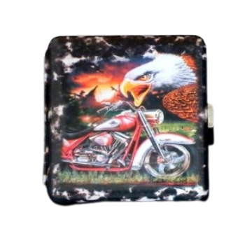 Etui na Papierosy Gentelo z Metalowym Orłem na Motorze