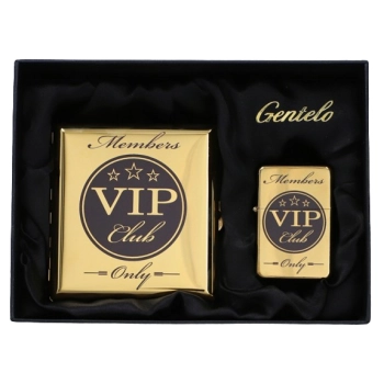 Zestaw Prezentowy Zapalniczka Benzynowa + Papierośnica VIP Club Gentelo