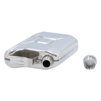 Srebrna Piersiówka w Kształcie Kanistra Stal Nierdzewna 4 OZ ok. 120 ml