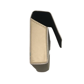 Ecru Pudełko Etui na Paczkę Papierosów z Zielonym Liściem Marychy Freedom