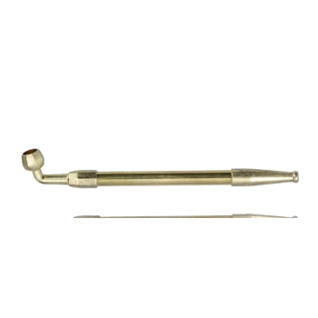 Długa Fajka Mosiężna Wydłużona Lufka do Tytoniu Ziół 15,5 cm