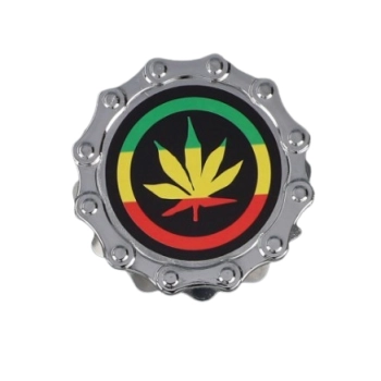 Srebrny Grinder Młynek do Suszu Tytoniu Ziół CBD Liść w Rasta Okręgach