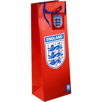 Elegancka Czerwona Torebka Prezentowa na Alkohol marki England 30 x 12 x 9 cm - Ozdobna Torba na Butelkę z Oryginalnym Opakowaniem 0,1 kg